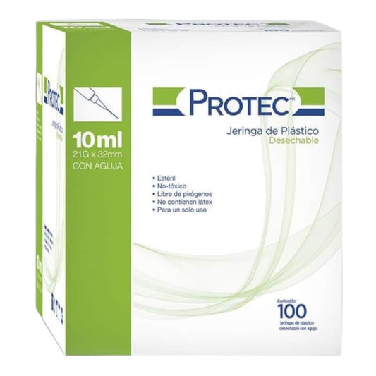 JERINGA PROTEC 10ML 21G X 32MM C/100